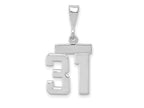 FJC Finejewelers 14 kt White Gold Small Polished Number 31 Charm