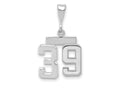 FJC Finejewelers 14 kt White Gold Small Polished Number 39 Charm