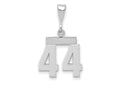 FJC Finejewelers 14 kt White Gold Small Polished Number 44 Charm