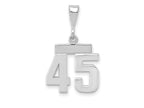 FJC Finejewelers 14 kt White Gold Small Polished Number 45 Charm
