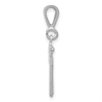 FJC Finejewelers 14 kt White Gold Small Polished Number 47 Charm