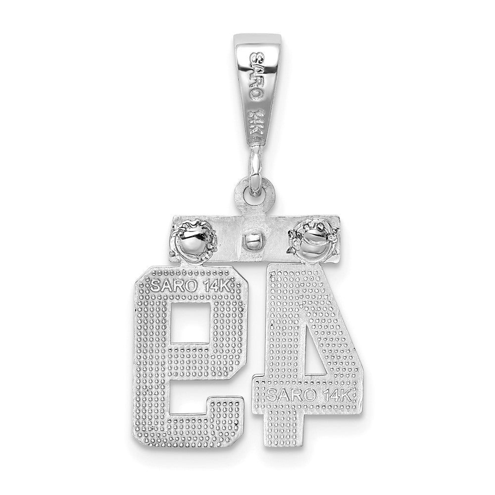 FJC Finejewelers 14 kt White Gold Small Polished Number 49 Charm
