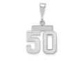 FJC Finejewelers 14 kt White Gold Small Polished Number 50 Charm