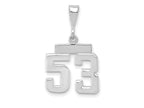 FJC Finejewelers 14 kt White Gold Small Polished Number 53 Charm