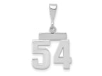 FJC Finejewelers 14 kt White Gold Small Polished Number 54 Charm