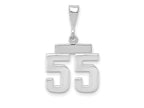 FJC Finejewelers 14 kt White Gold Small Polished Number 55 Charm