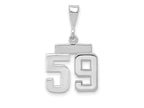 FJC Finejewelers 14 kt White Gold Small Polished Number 59 Charm