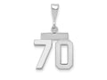 FJC Finejewelers 14 kt White Gold Small Polished Number 70 Charm
