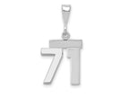 FJC Finejewelers 14 kt White Gold Small Polished Number 71 Charm