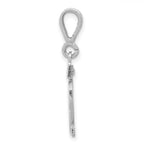 FJC Finejewelers 14 kt White Gold Small Polished Number 82 Charm