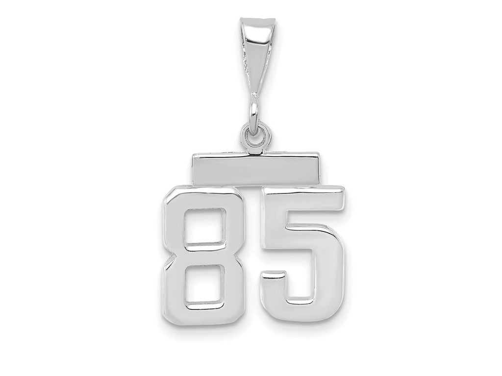 FJC Finejewelers 14 kt White Gold Small Polished Number 85 Charm