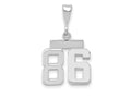 FJC Finejewelers 14 kt White Gold Small Polished Number 86 Charm