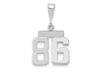 FJC Finejewelers 14 kt White Gold Small Polished Number 86 Charm