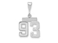 FJC Finejewelers 14 kt White Gold Small Polished Number 93 Charm