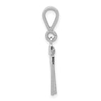 FJC Finejewelers 14 kt White Gold Small Polished Number 97 Charm