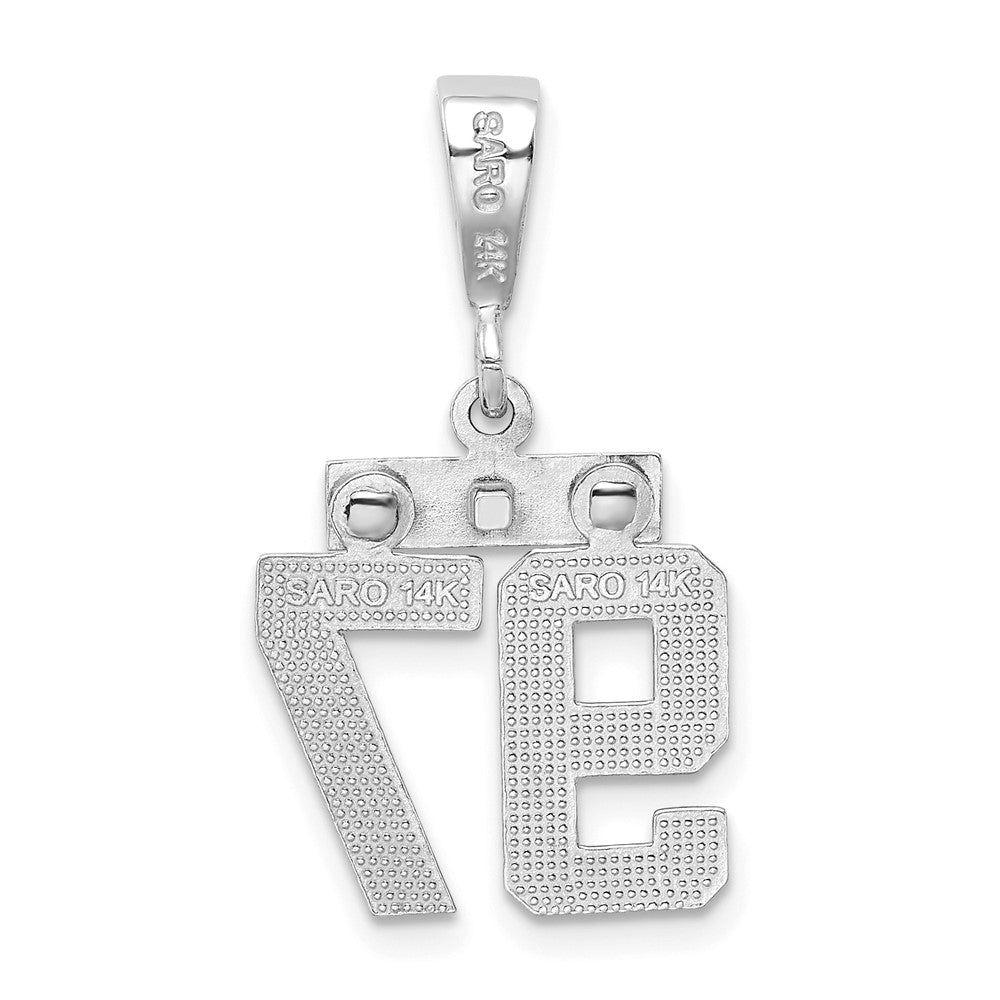 FJC Finejewelers 14 kt White Gold Small Polished Number 97 Charm