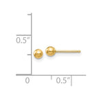 FJC Finejewelers 14 kt Yellow Gold Polished Ball Post Earrings 3 x 3 mm