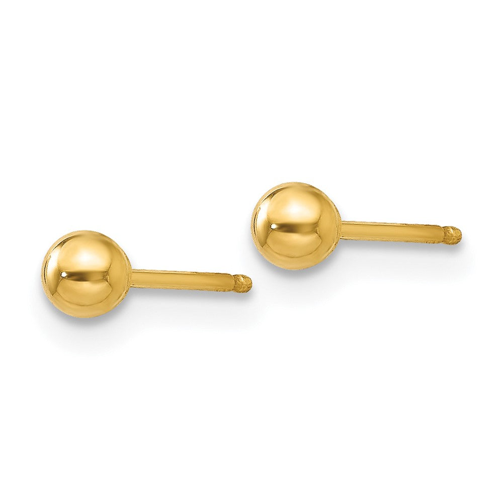 FJC Finejewelers 14 kt Yellow Gold Polished Ball Post Earrings 3 x 3 mm