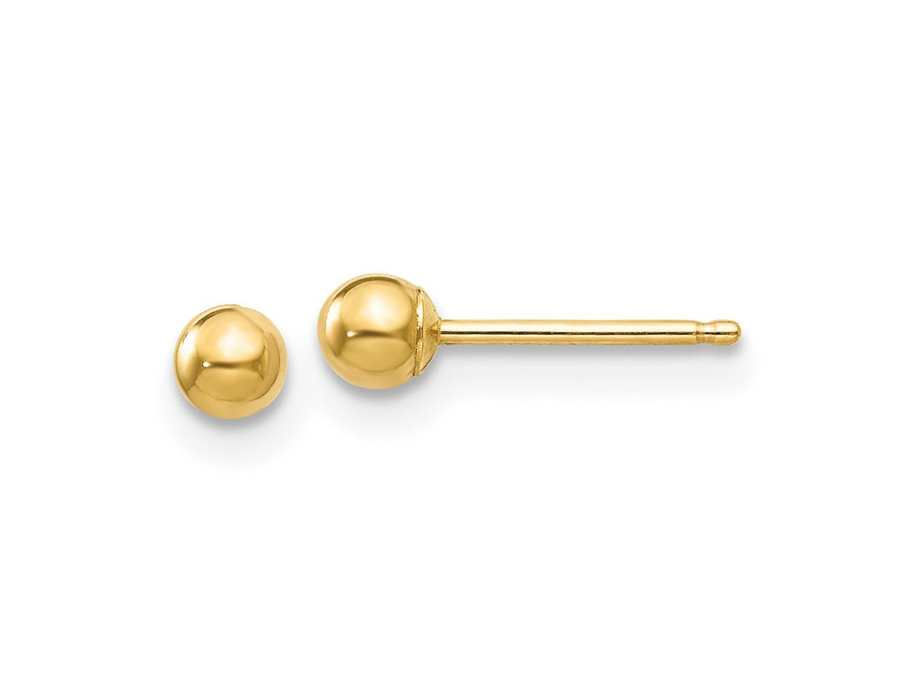 FJC Finejewelers 14 kt Yellow Gold Polished Ball Post Earrings 3 x 3 mm