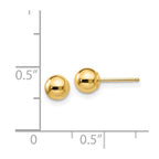 FJC Finejewelers 14 kt Yellow Gold Polished Ball Post Earrings 5 x 5 mm