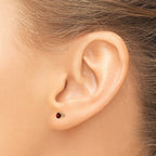 FJC Finejewelers 14 kt Yellow Gold Stud January/Garnet Post Earrings 3 x 3 mm