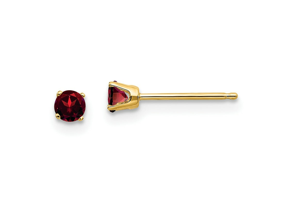 FJC Finejewelers 14 kt Yellow Gold Stud January/Garnet Post Earrings 3 x 3 mm