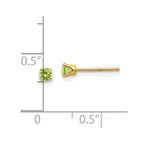 FJC Finejewelers 14 kt Yellow Gold Stud August/Peridot Post Earrings 3 x 3 mm