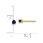 FJC Finejewelers 14 kt Yellow Gold Stud September/Sapphire Post Earrings 3 x 3 mm