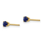 FJC Finejewelers 14 kt Yellow Gold Stud September/Sapphire Post Earrings 3 x 3 mm