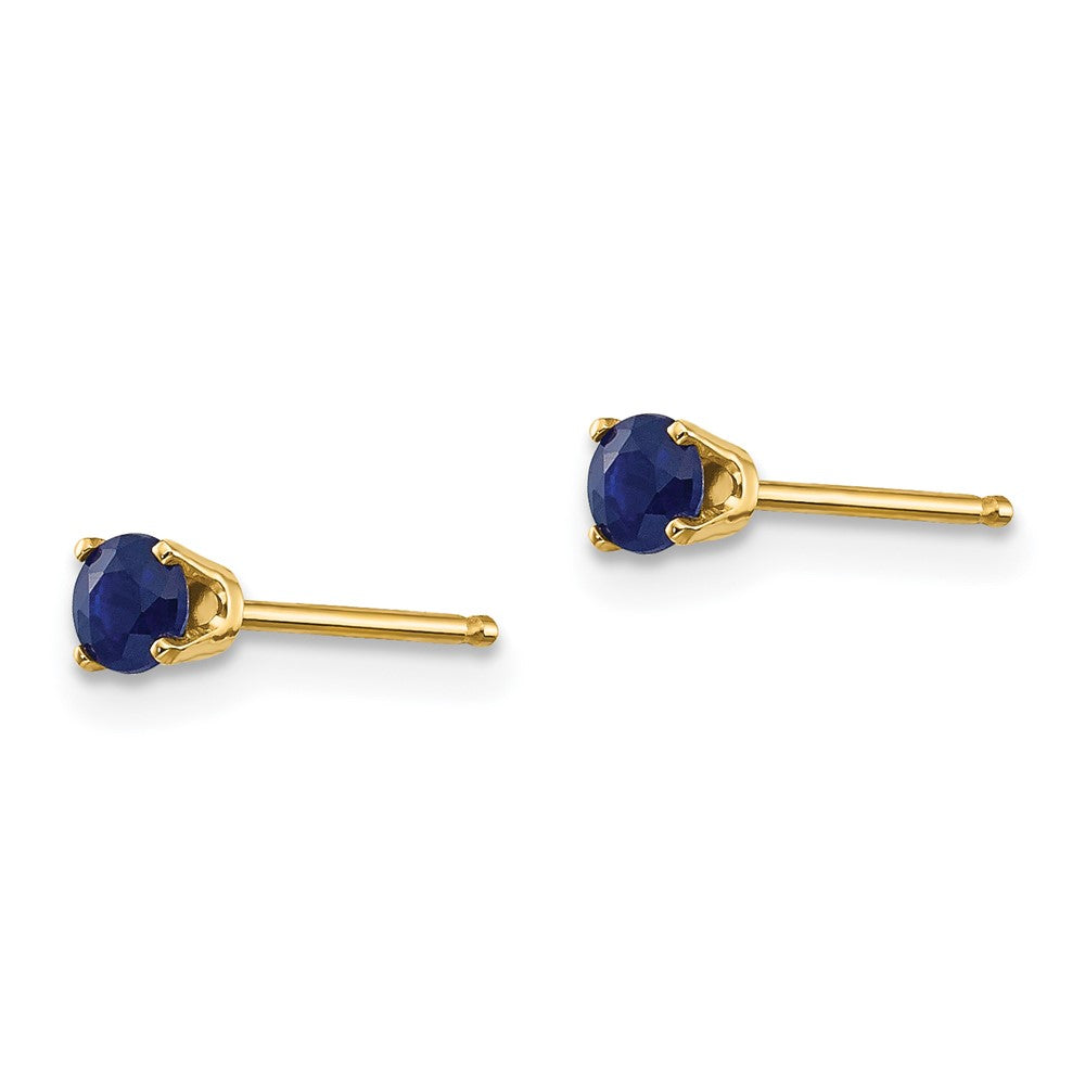 FJC Finejewelers 14 kt Yellow Gold Stud September/Sapphire Post Earrings 3 x 3 mm