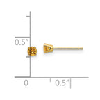 FJC Finejewelers 14 kt Yellow Gold Stud November/Citrine Post Earrings 3 x 3 mm