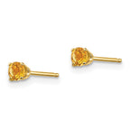FJC Finejewelers 14 kt Yellow Gold Stud November/Citrine Post Earrings 3 x 3 mm