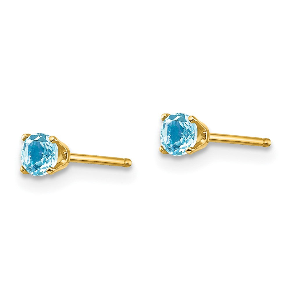 FJC Finejewelers 14 kt Yellow Gold Stud December/Blue Topaz Post Earrings 3 x 3 mm