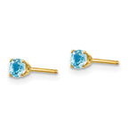 FJC Finejewelers 14 kt Yellow Gold Stud December/Blue Topaz Post Earrings 3 x 3 mm