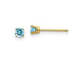 FJC Finejewelers 14 kt Yellow Gold Stud December/Blue Topaz Post Earrings 3 x 3 mm