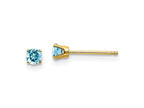 FJC Finejewelers 14 kt Yellow Gold Stud December/Blue Topaz Post Earrings 3 x 3 mm