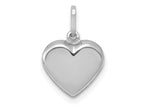 FJC Finejewelers 14 kt White Gold Themed Polished 3-D Heart Charm 15 mm x 10 mm