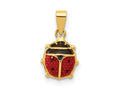 FJC Finejewelers 14 kt Yellow Gold Polished Red and Black Enamel Ladybug Charm 10 x 8 mm