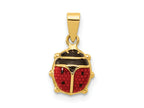 FJC Finejewelers 14 kt Yellow Gold Polished Red and Black Enamel Ladybug Charm 10 x 8 mm