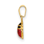 FJC Finejewelers 14 kt Yellow Gold Polished Red and Black Enamel Ladybug Charm 8 x 7 mm