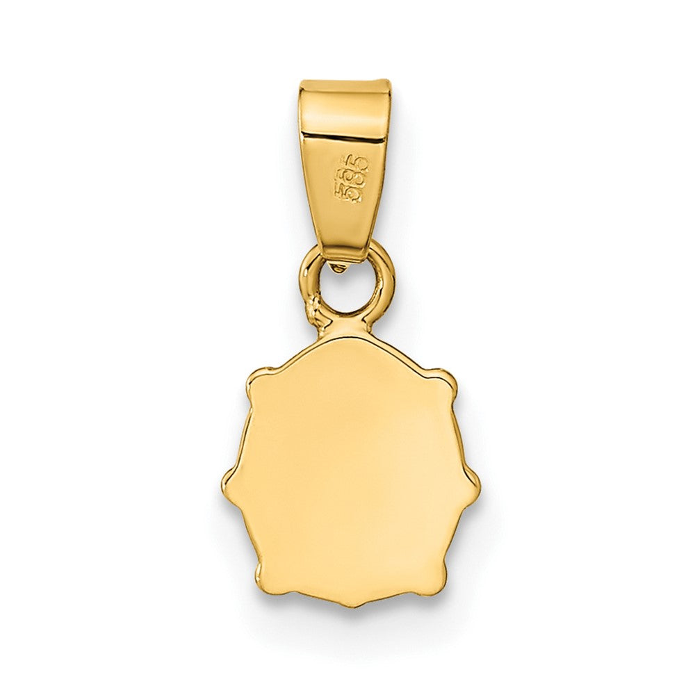 FJC Finejewelers 14 kt Yellow Gold Polished Red and Black Enamel Ladybug Charm 8 x 7 mm