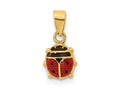 FJC Finejewelers 14 kt Yellow Gold Polished Red and Black Enamel Ladybug Charm 8 x 7 mm