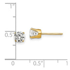 FJC Finejewelers 14 kt Yellow Gold Stud 5mm CZ stud earrings 6 mm x 6 mm