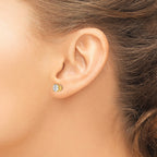 FJC Finejewelers 14 kt Yellow Gold Stud 5.75mm CZ stud earrings 7 mm x 7 mm