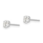 FJC Finejewelers 14 kt White Gold Stud 4mm Round CZ Post Earrings