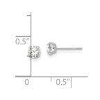 FJC Finejewelers 14 kt White Gold Stud 4mm Round CZ Post Earrings