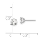 FJC Finejewelers 14 kt White Gold Stud 5mm Round CZ Post Earrings