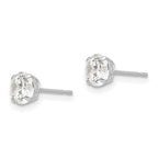 FJC Finejewelers 14 kt White Gold Stud 5mm Round CZ Post Earrings