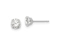 FJC Finejewelers 14 kt White Gold Stud 5mm Round CZ Post Earrings