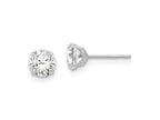 FJC Finejewelers 14 kt White Gold Stud 5mm Round CZ Post Earrings